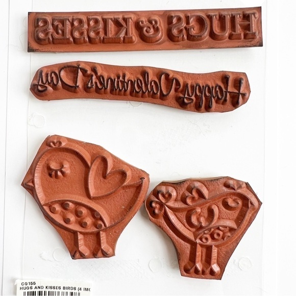 Hero Arts Lot Of 2 Clings Unmounted Rubber Stamp Sets Valentine’s Day - Picture 5 of 5